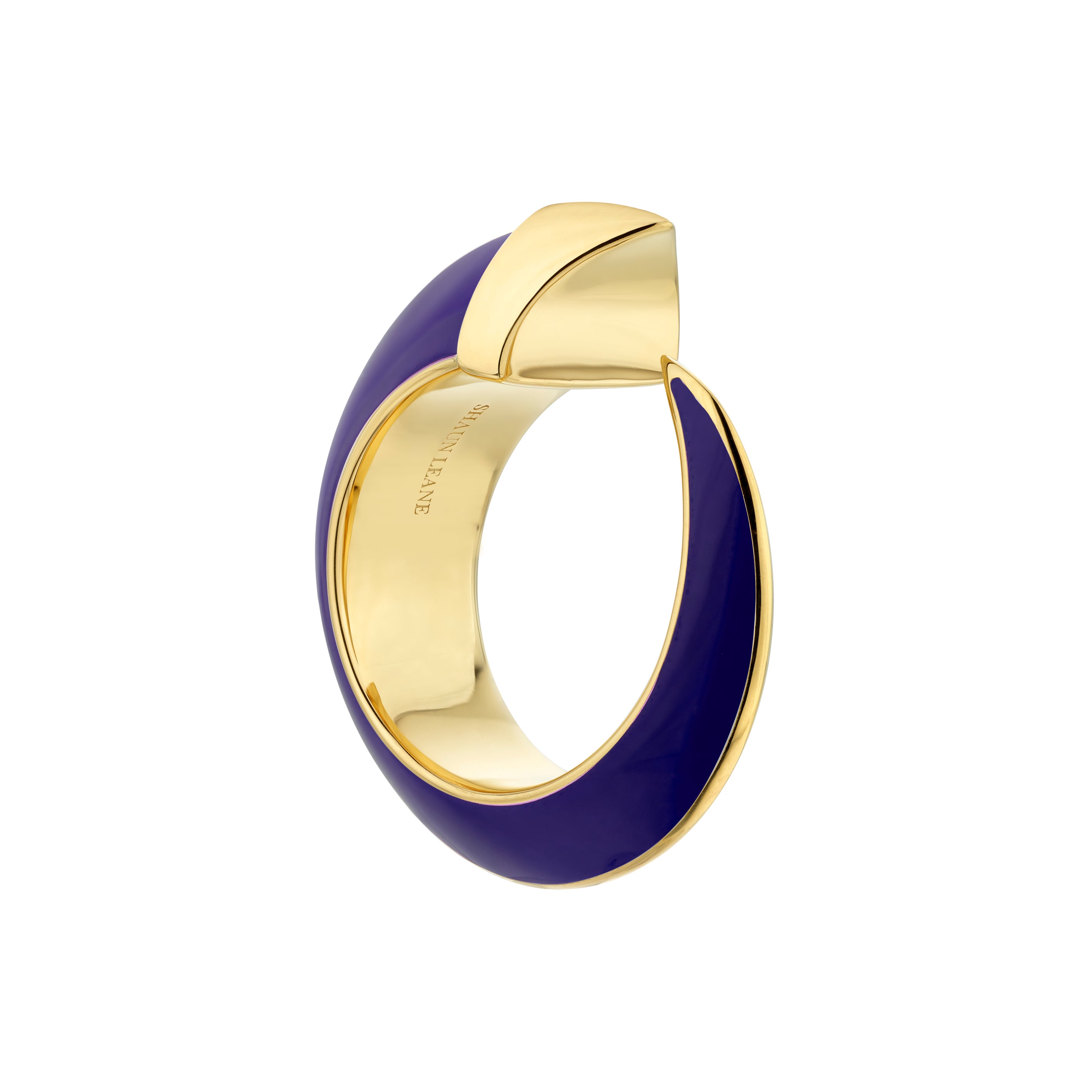 Shaun Leane Sabre Solis Ring - Yellow Gold Vermeil & Atlantic Ceramic