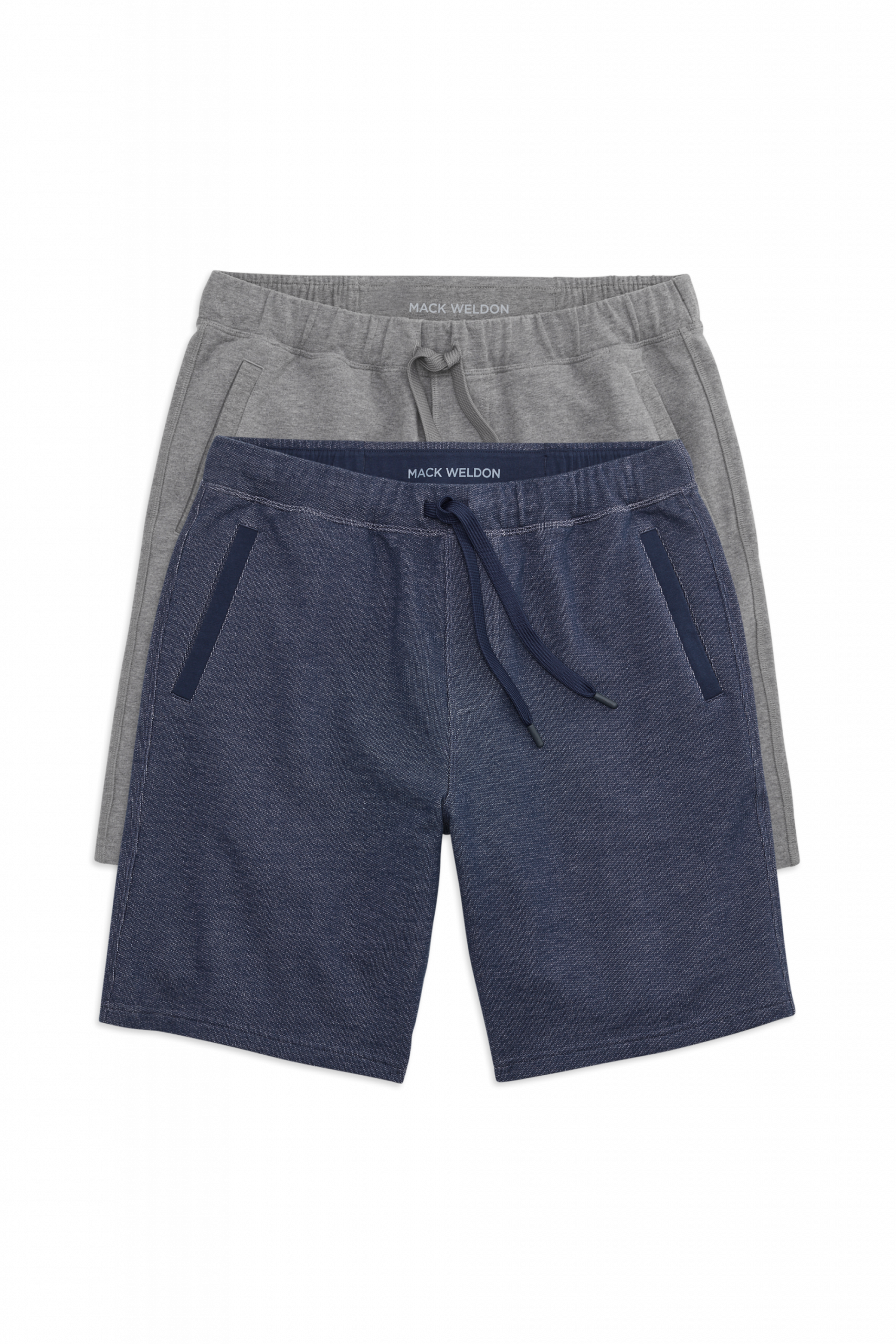 Mackweldon 2-Pack ACE Sweatshorts 9" True Navy - Bird's Eye / Grey Heather