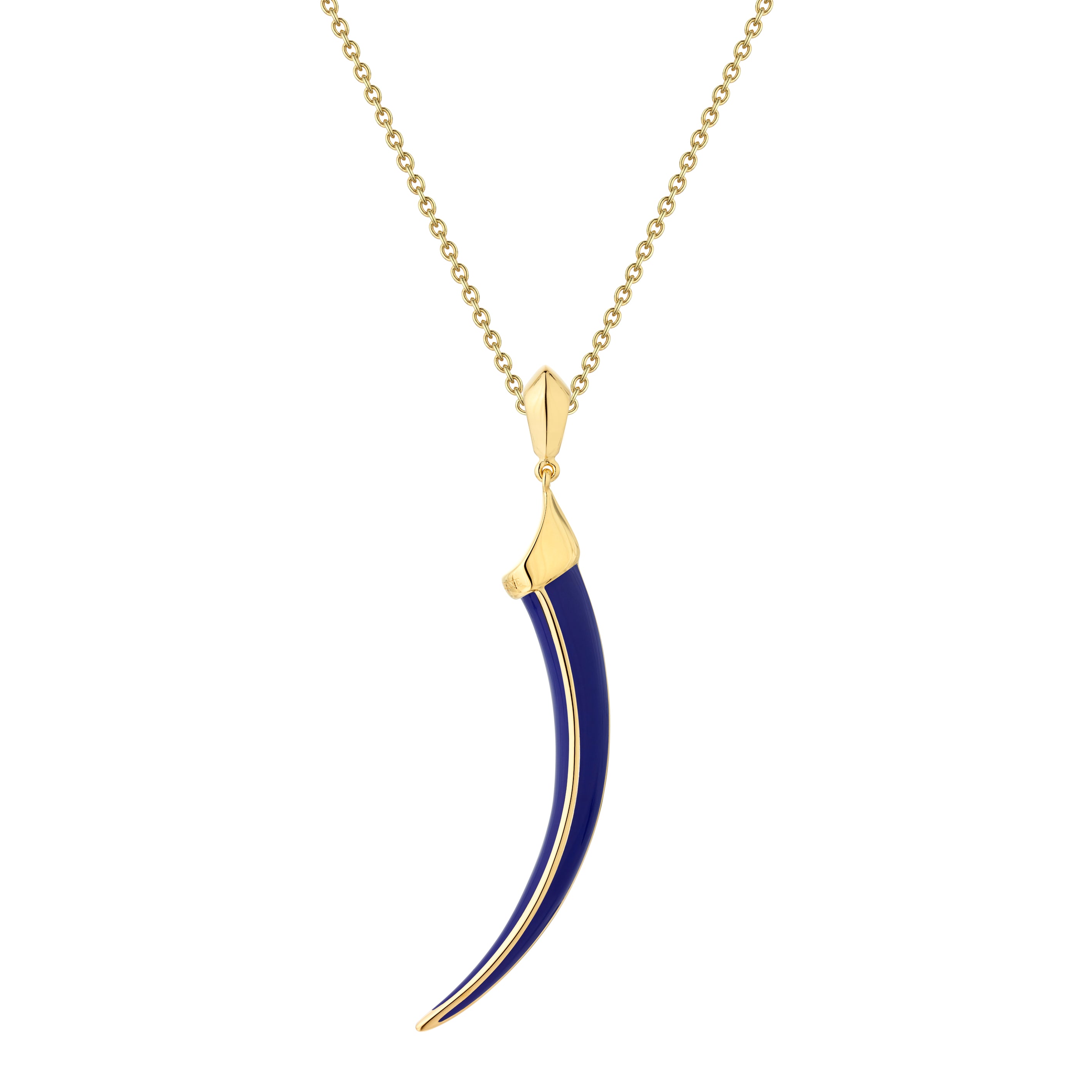 Shaun Leane Sabre Solis Pendant - Yellow Gold Vermeil & Atlantic Ceramic