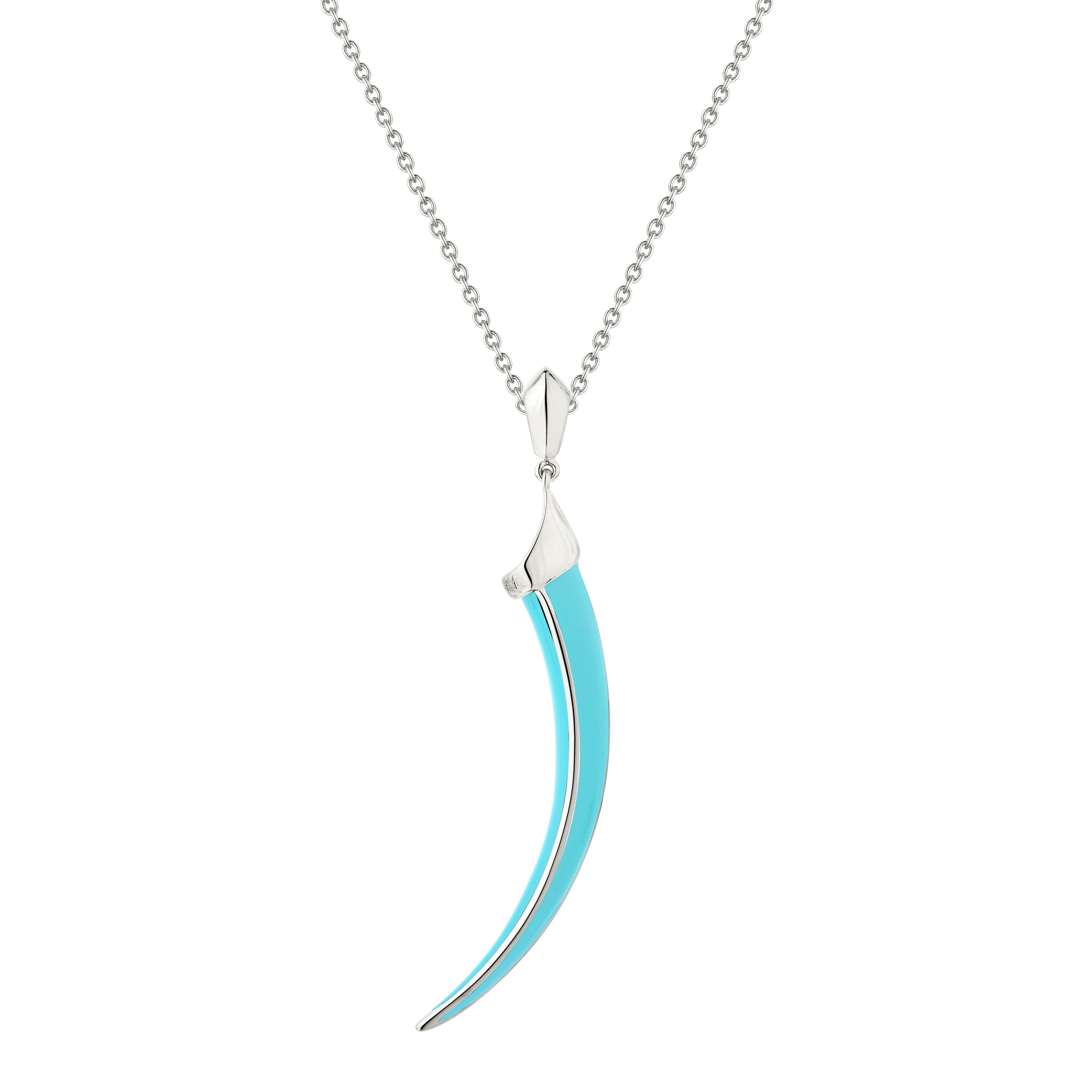 Shaun Leane Sabre Solis Pendant - Silver & Lagoon Ceramic
