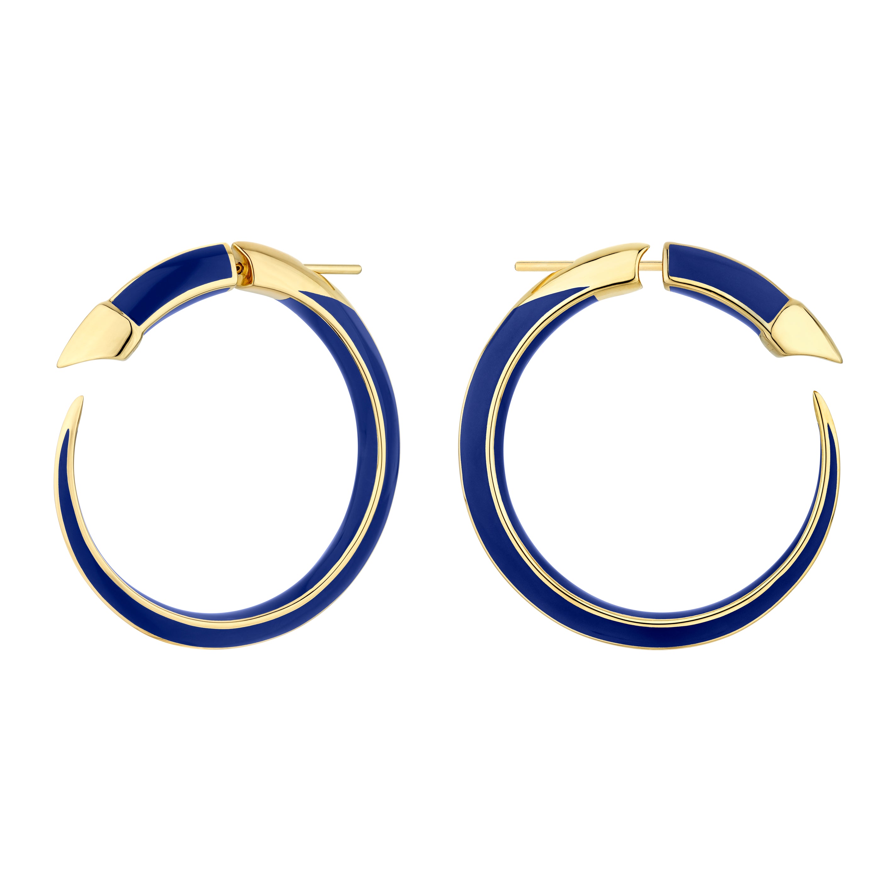 Shaun Leane Sabre Solis Hoop Earrings - Yellow Gold Vermeil & Atlantic Ceramic