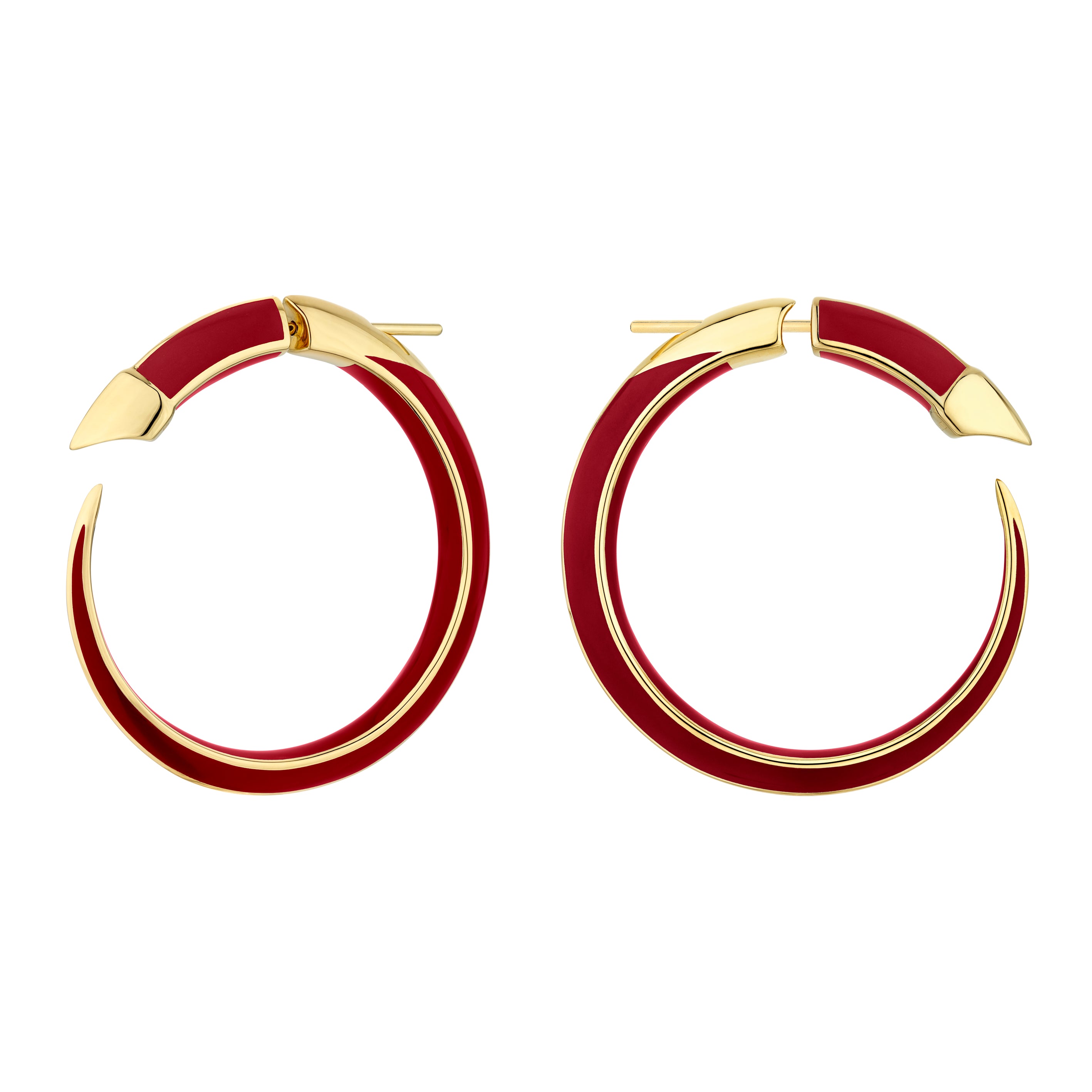Shaun Leane Sabre Solis Hoop Earrings - Yellow Gold Vermeil & Sienna Ceramic