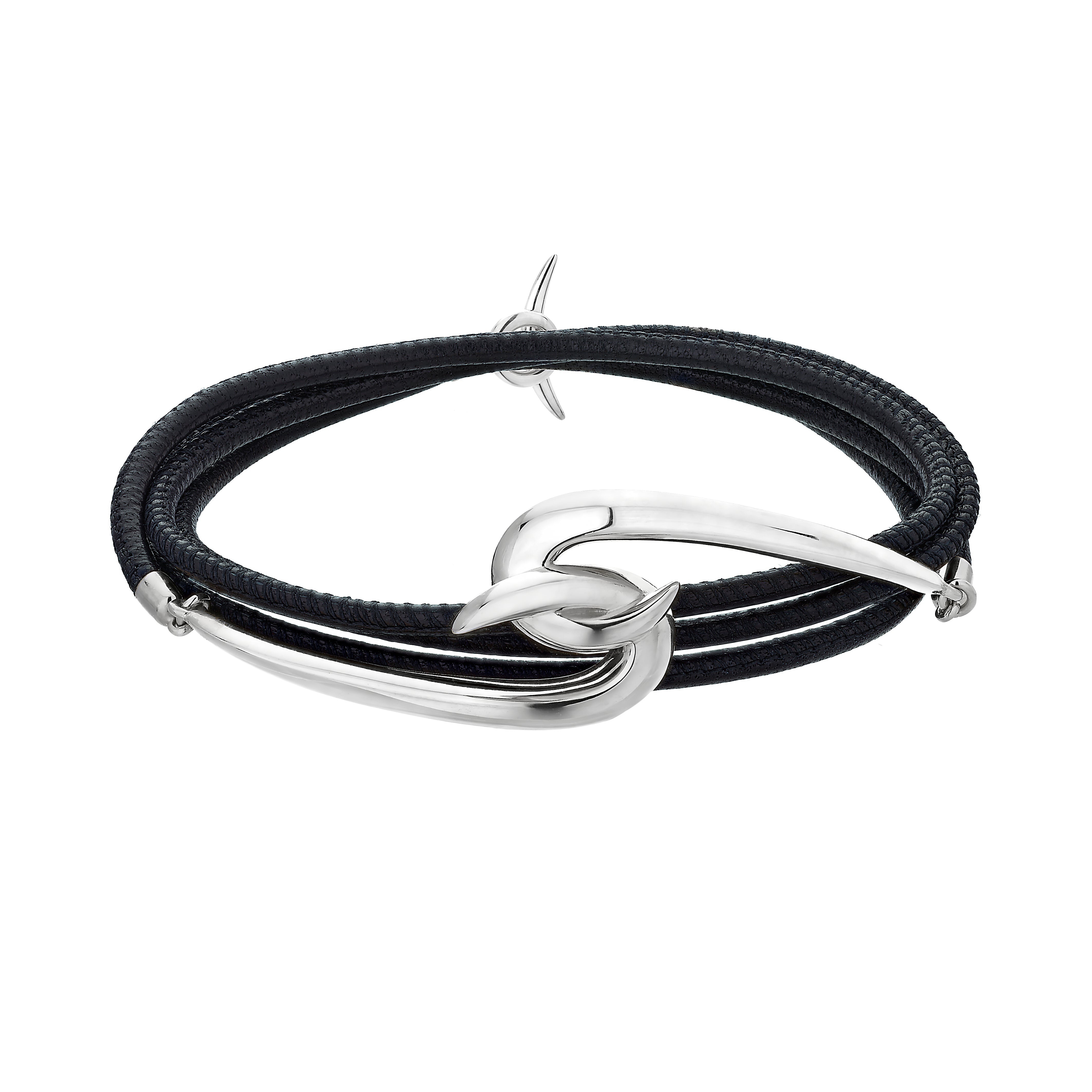 Shaun Leane Hook Bracelet - Silver & Leather