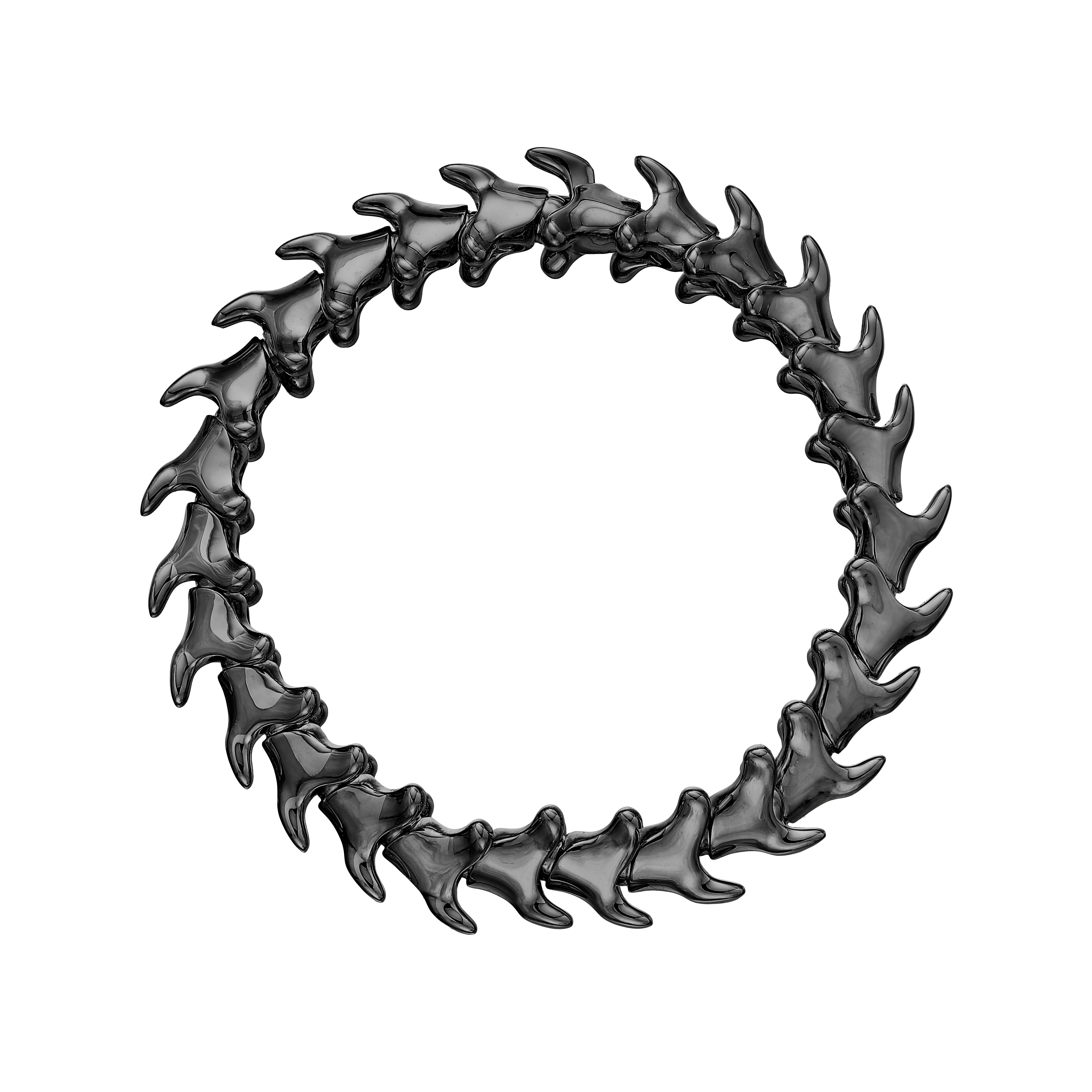 Shaun Leane Serpent's Trace Wide Bracelet - Silver Black Rhodium