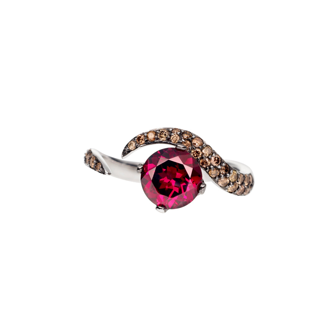 Shaun Leane Interlocking Aurora Ring - 18ct White Gold & 1.96ct Rhodalite