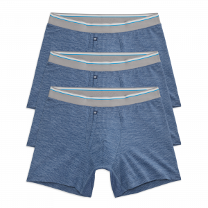 Mackweldon 3-Pack AIRKNITˣ Boxer Briefs - With Fly Indigo Heather
