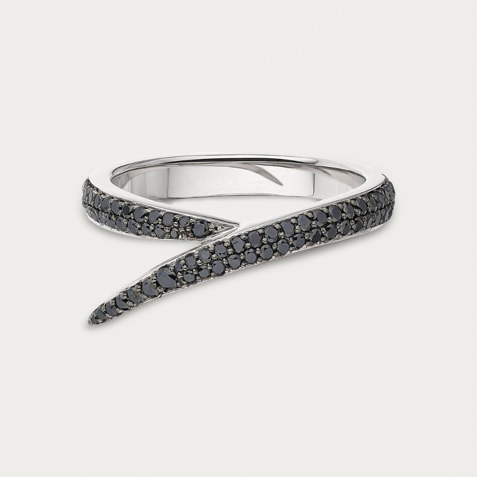 Shaun Leane Interlocking Ring, Black Diamond