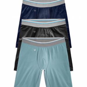 Mackweldon 3-Pack AIRKNITˣ 8" Boxer Brief Black & Blue