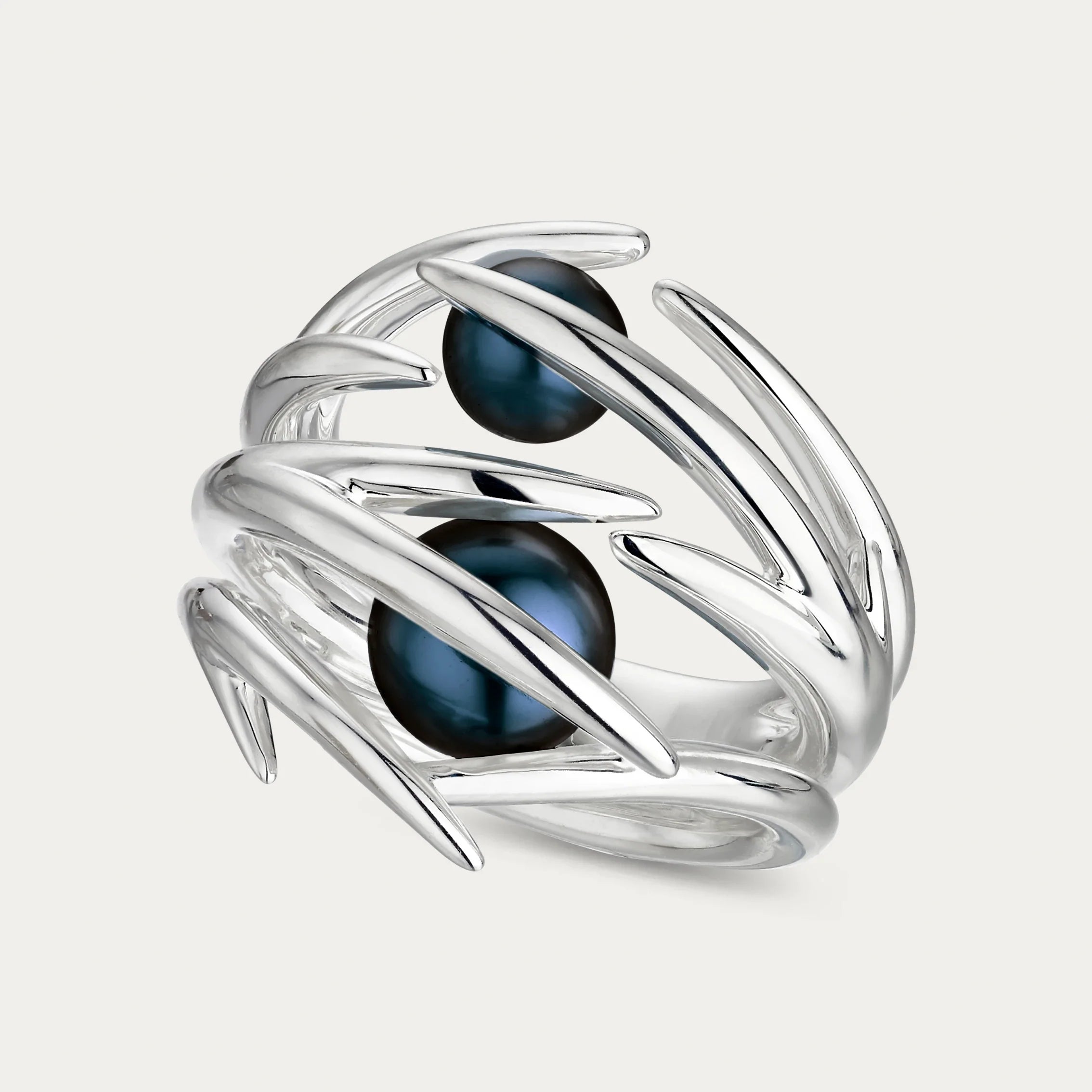 Shaun Leane Hook Ring, Black Pearl