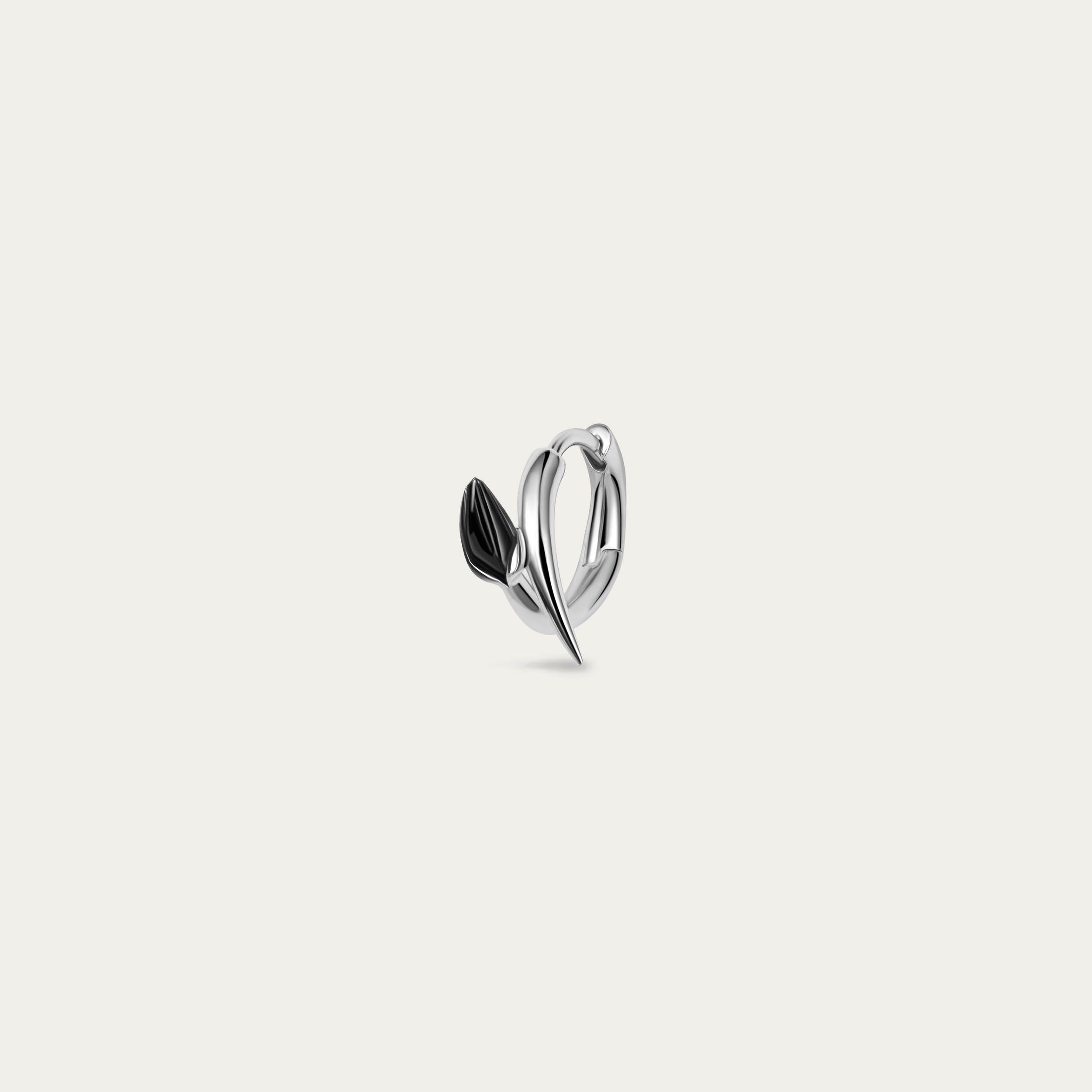 Shaun Leane Black Orchid Bud Hoop Earring, Single