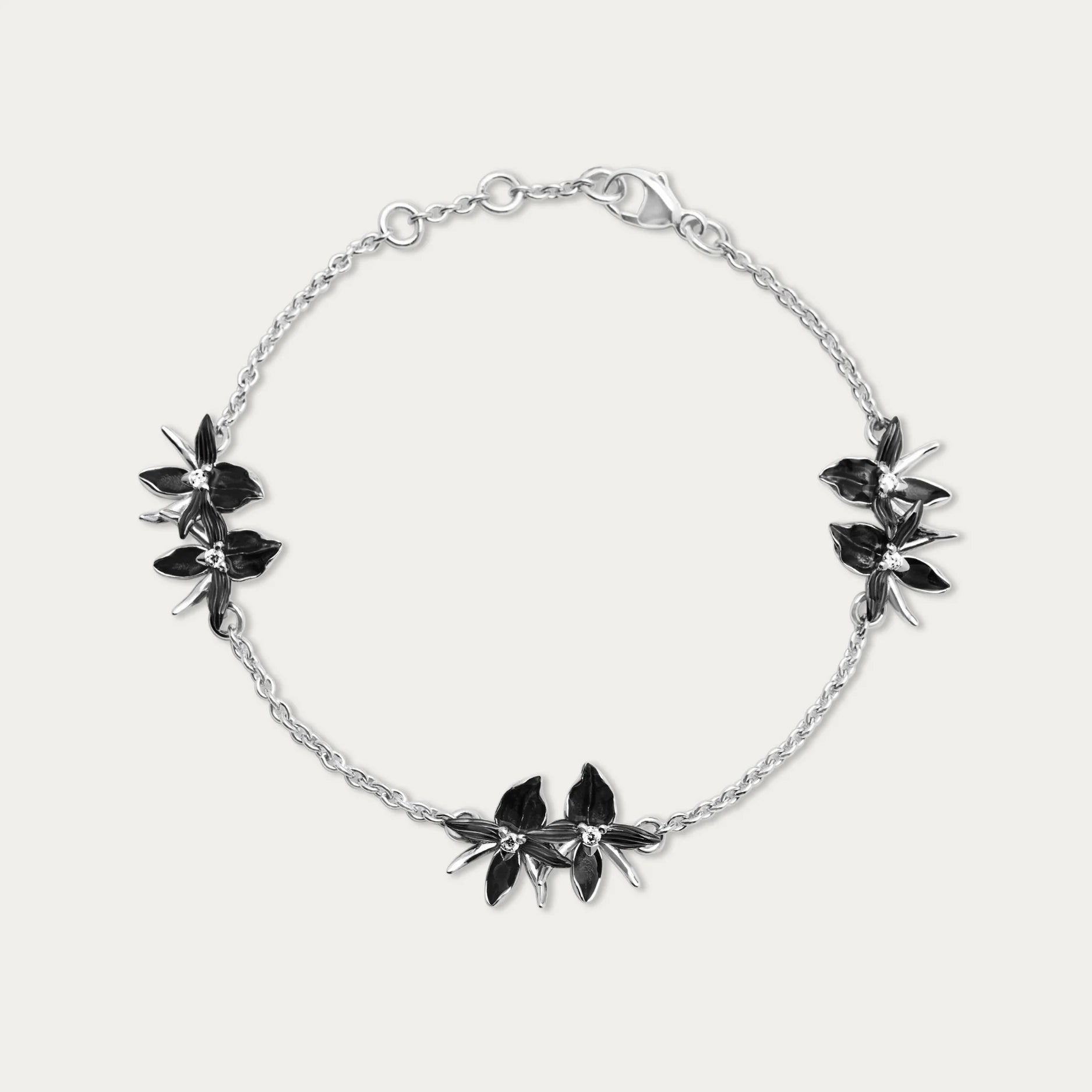 Shaun Leane Black Orchid Triple Flower Bracelet