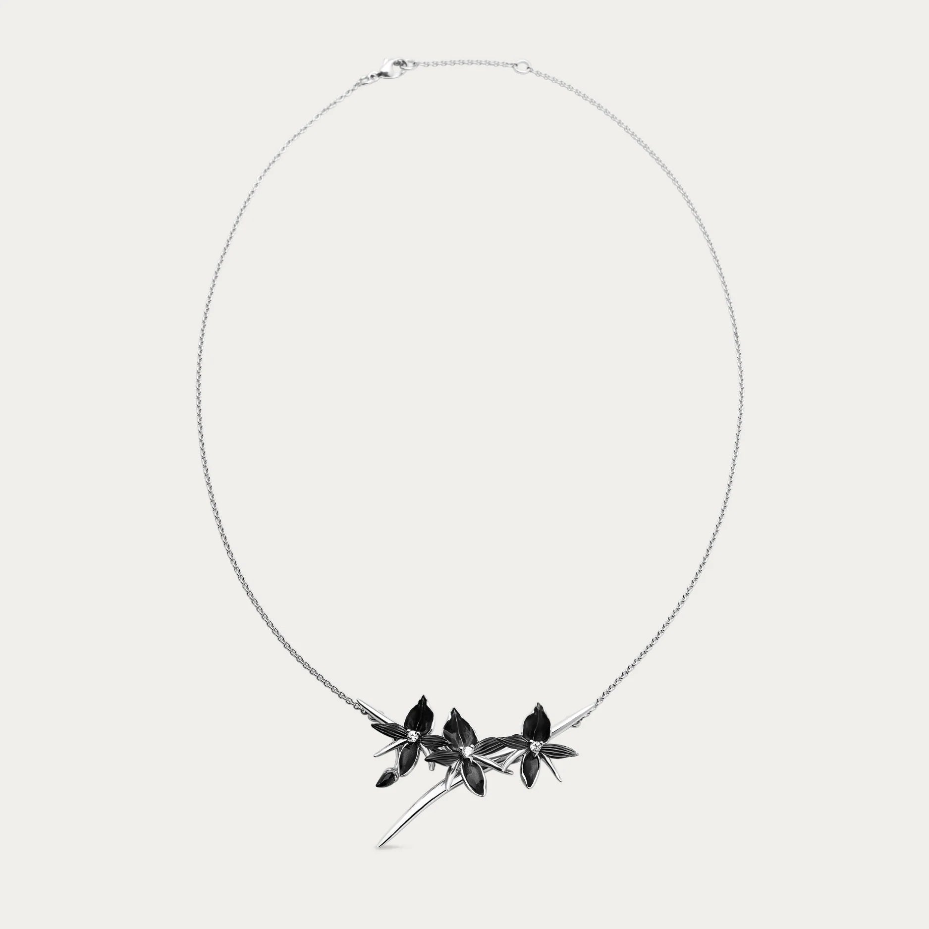 Shaun Leane Black Orchid Branch Necklace