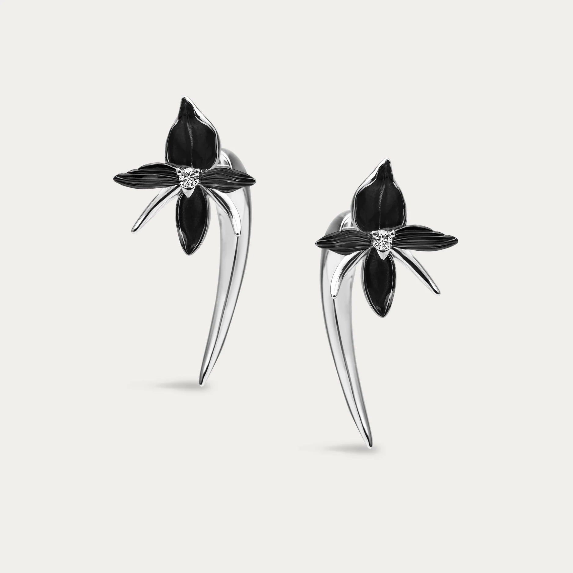 Shaun Leane Black Orchid Talon Earrings