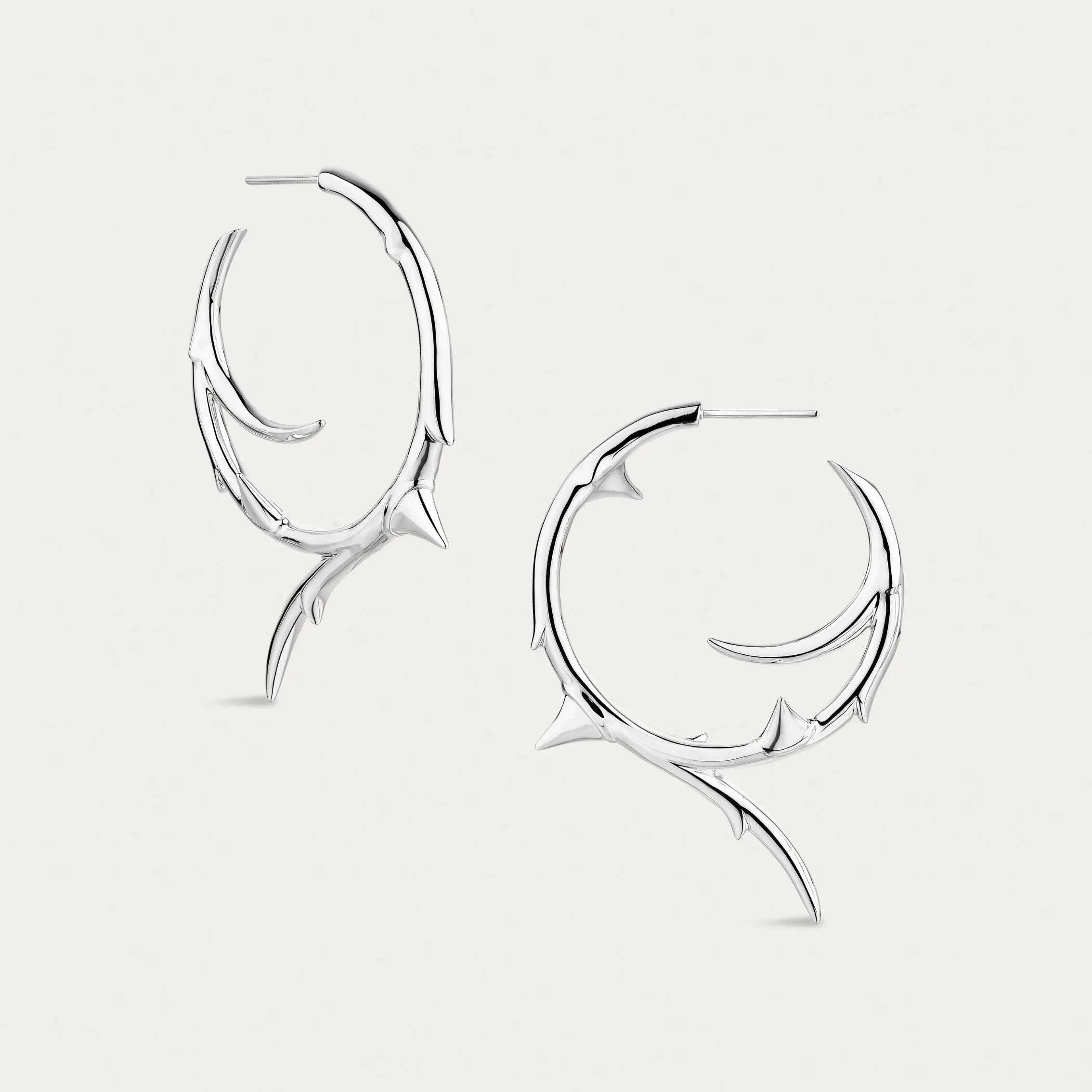 Shaun Leane Rose Thorn Hoop Earrings, Medium