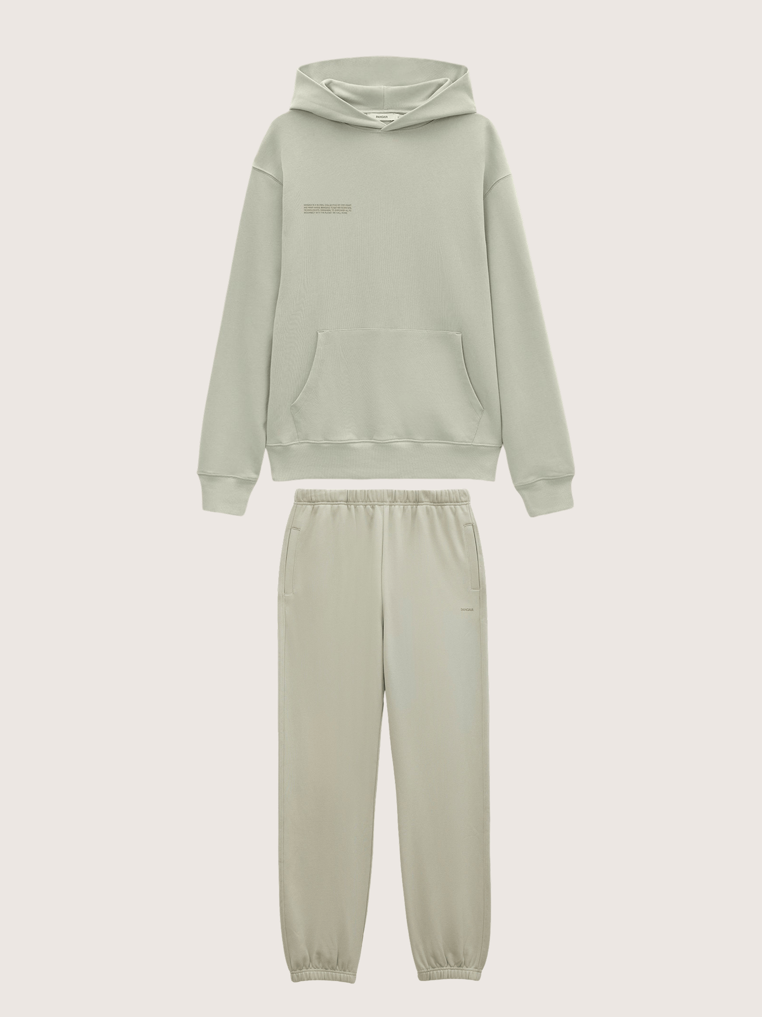 Pangaia Mens Midweight Hoodie and Track Pants Set—Iron Fade