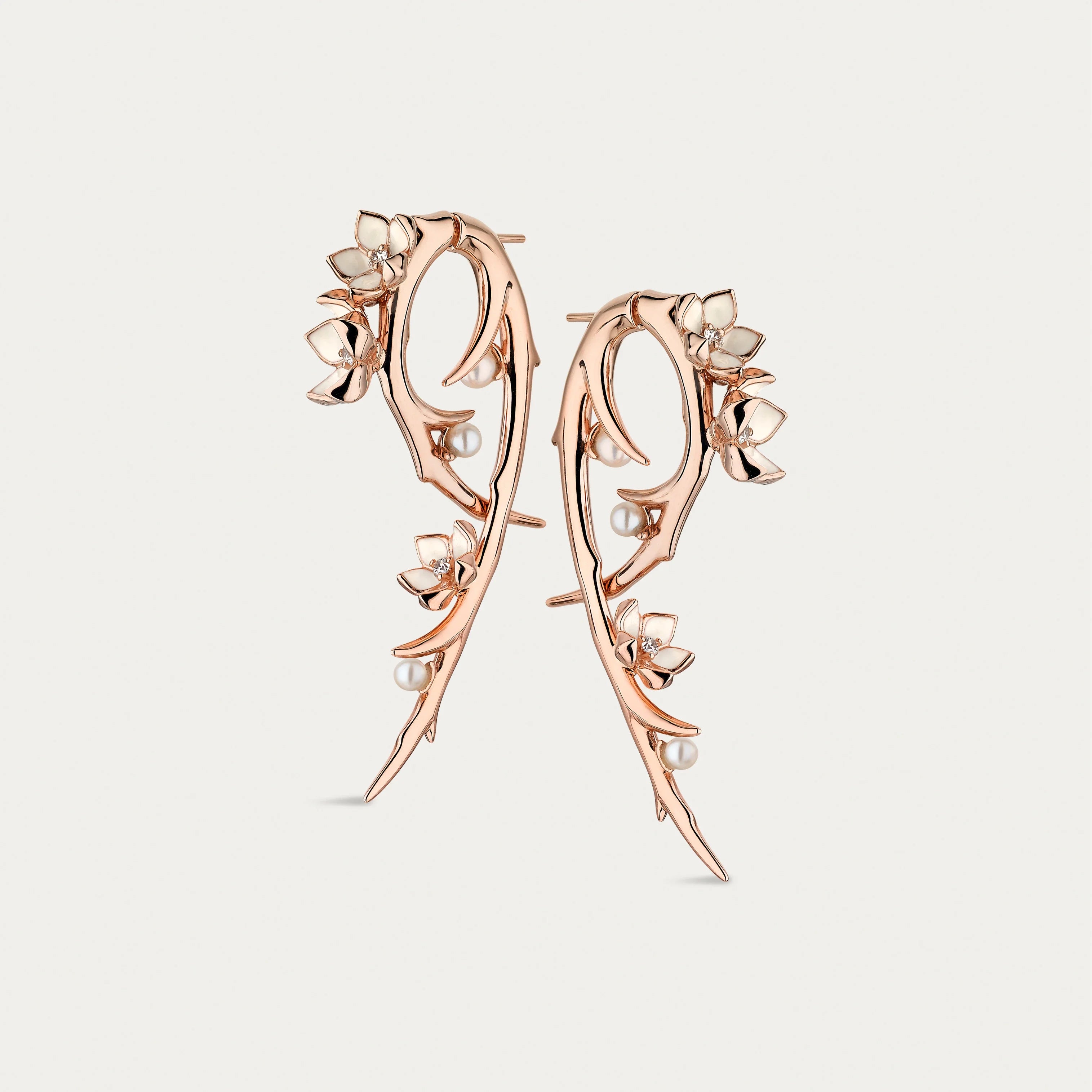 Shaun Leane Cherry Blossom Hook Earrings