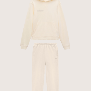 Pangaia Womens Midweight Hoodie and Track Pants Set—Soft Void
