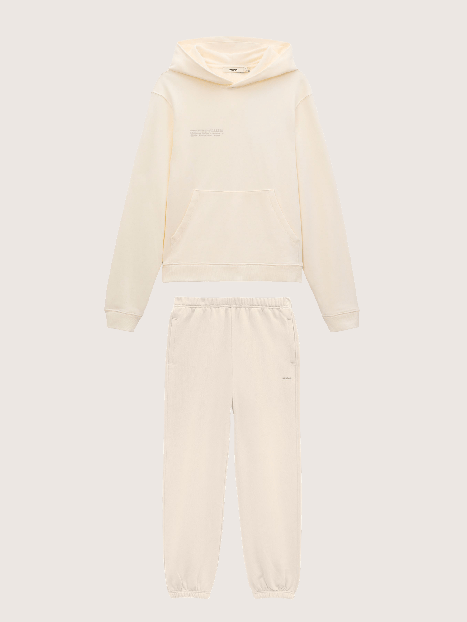 Pangaia Womens Midweight Hoodie and Track Pants Set—Soft Void