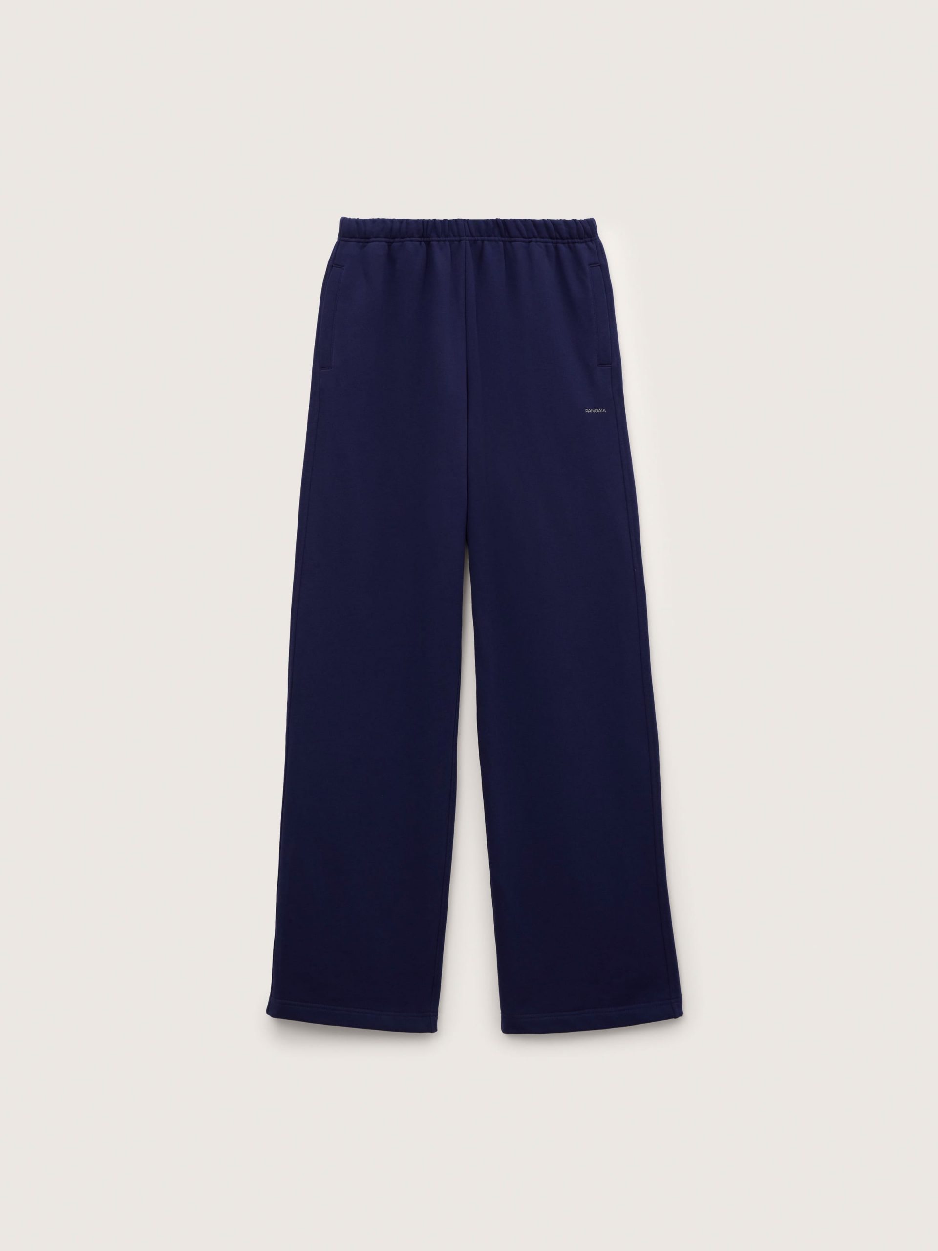 Pangaia Womens Midweight Straight Leg Track Pants—Ocean Navy