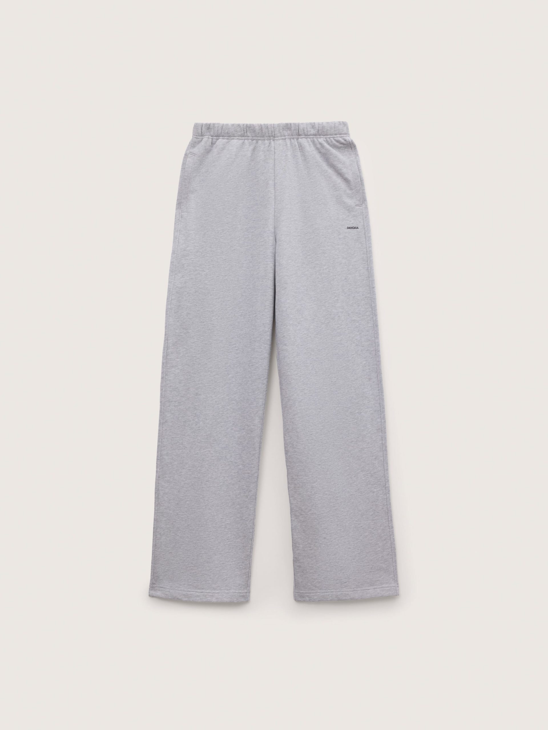 Pangaia Womens Midweight Straight Leg Track Pants—Grey Marl