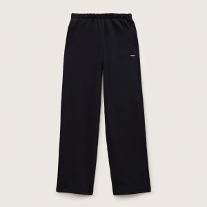 Pangaia Womens Midweight Straight Leg Track Pants—Black