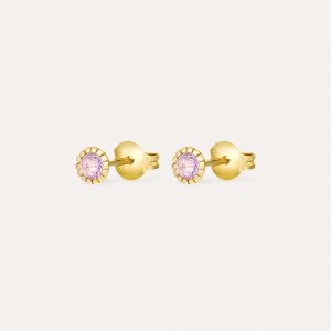 Dinny Hall Amethyst Chequerboard Stud Earrings