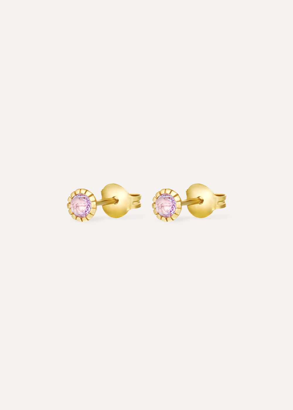 Dinny Hall Amethyst Chequerboard Stud Earrings
