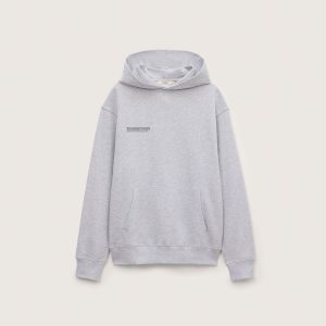 Pangaia Mens Midweight Hoodie—Grey Marl
