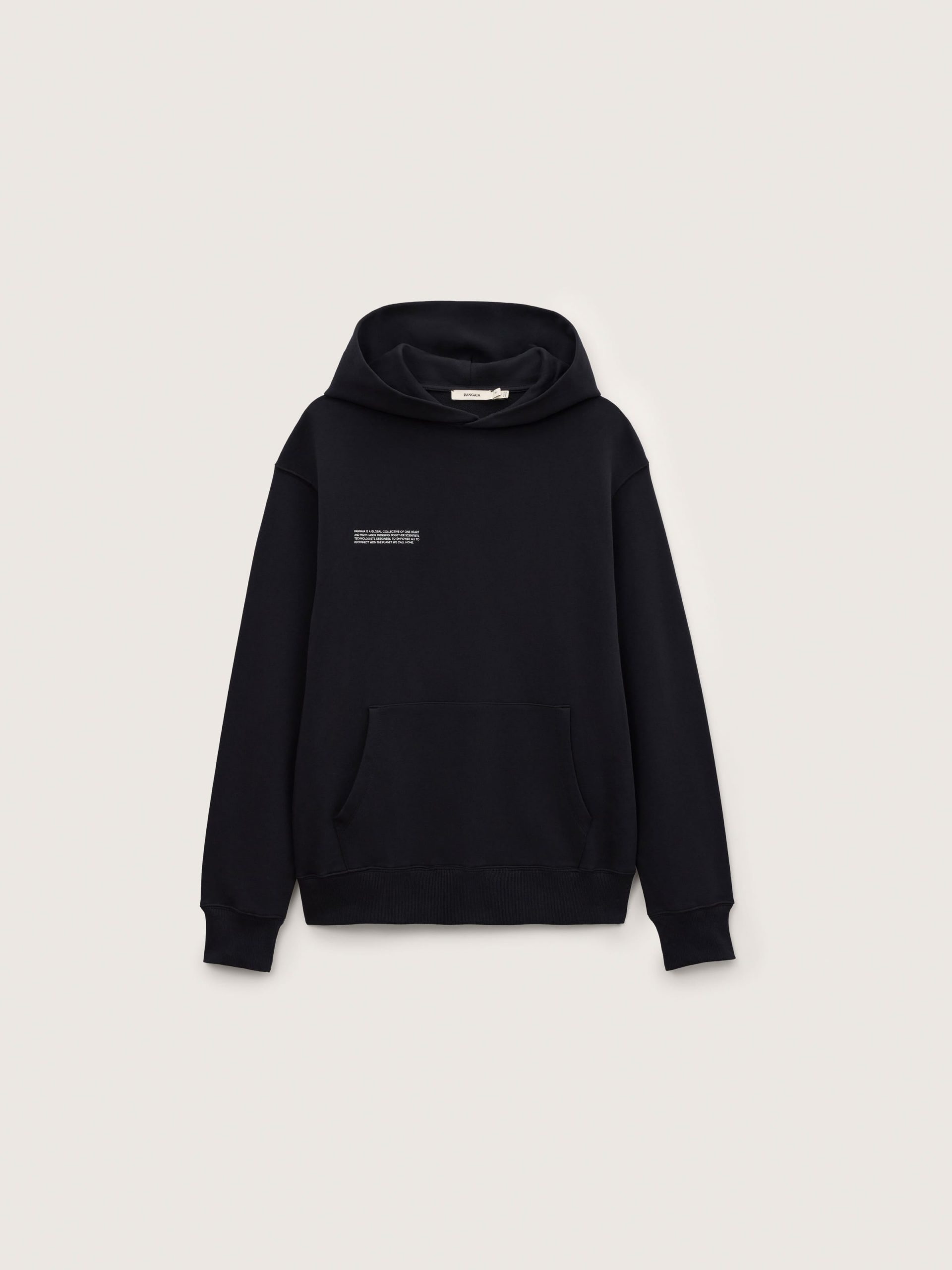 Pangaia Mens Midweight Hoodie—Black