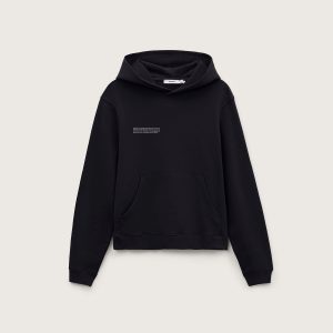 Pangaia Womens Midweight Hoodie—Black