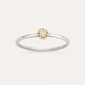 Dinny Hall Forget Me Knot Small Lab-Grown Diamond Stacking Ring
