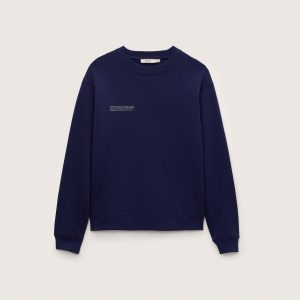 Pangaia Mens Midweight Sweatshirt—Ocean Navy
