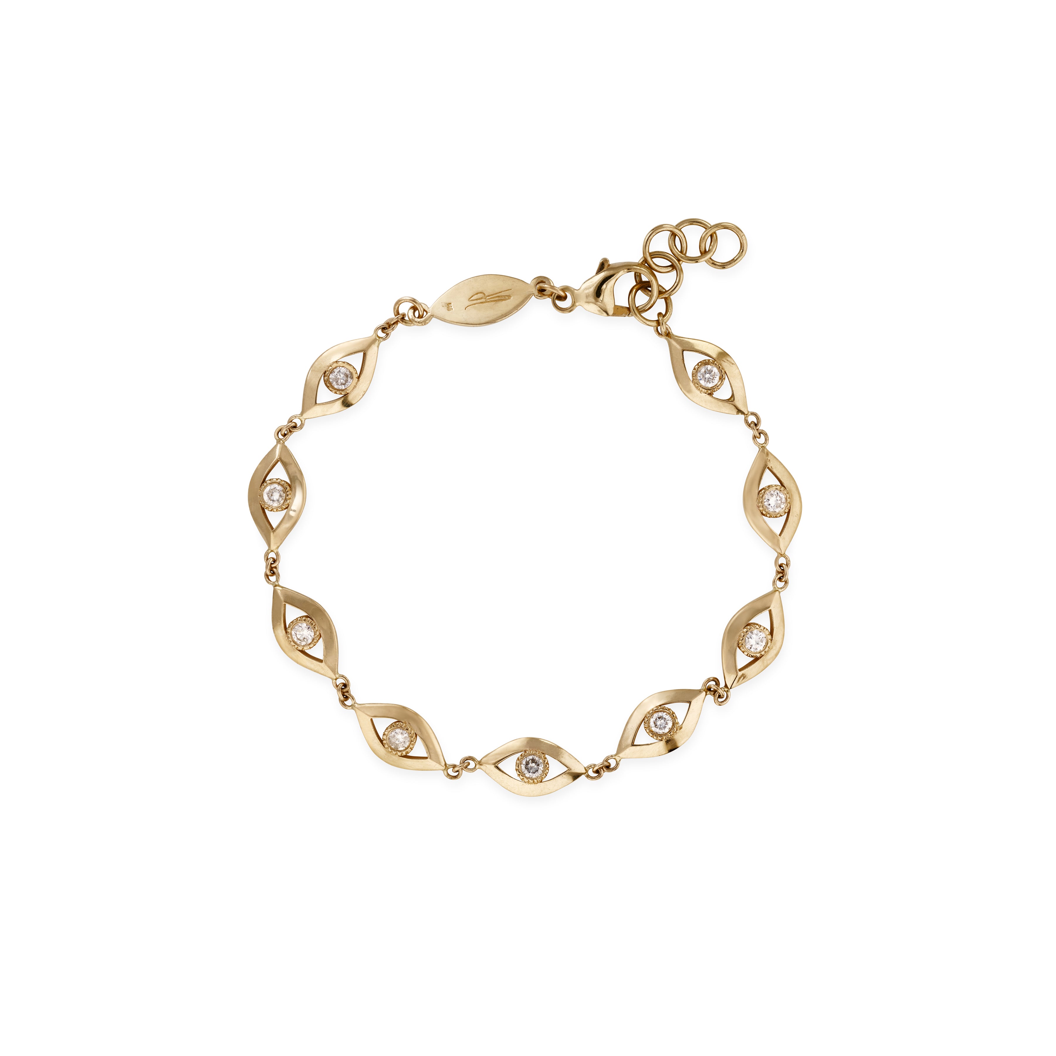 Jacquie Aiche Diamond Center Open Eye Bracelet