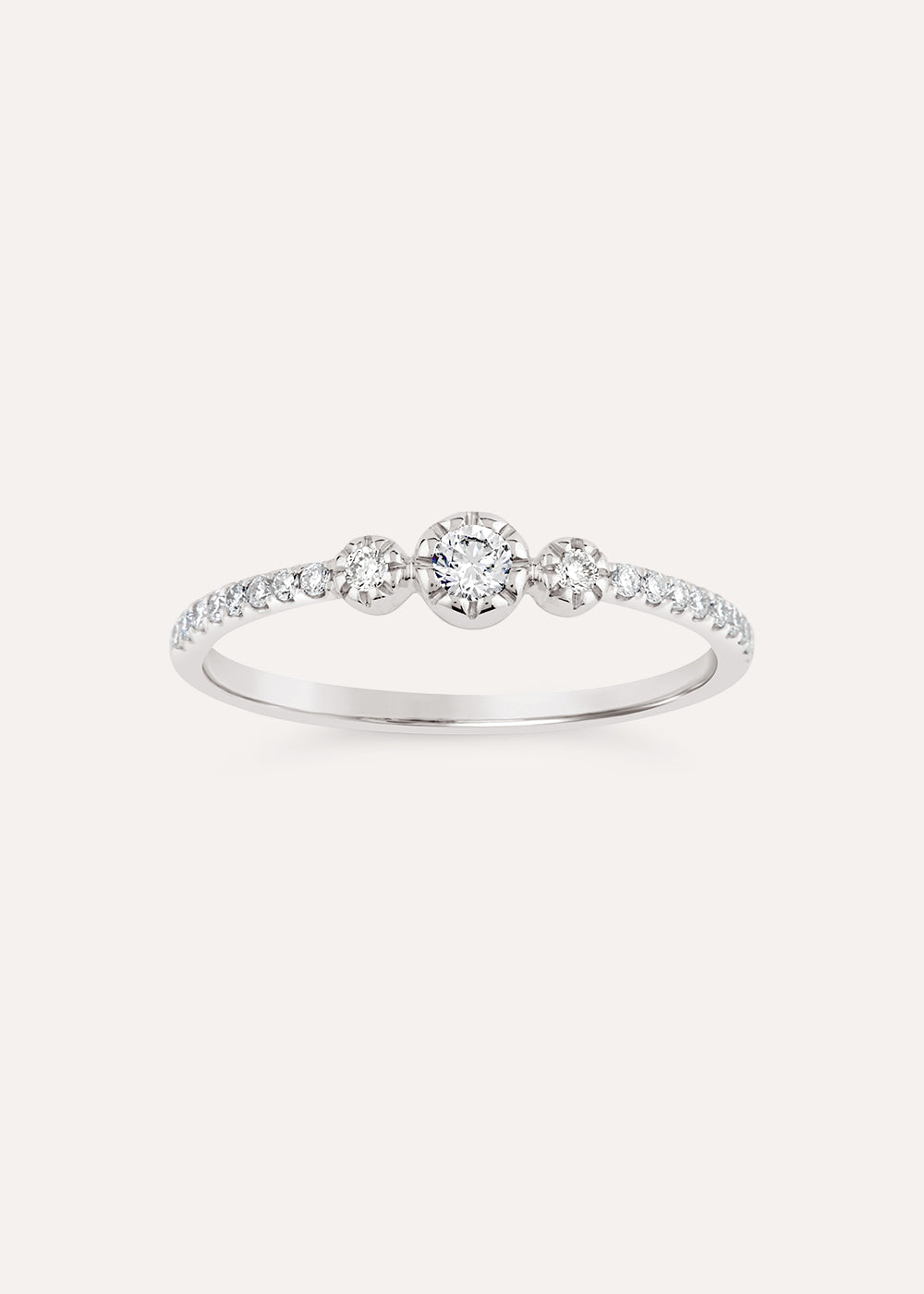 Dinny Hall Forget Me Knot Lab-Grown Diamond Trio Ring