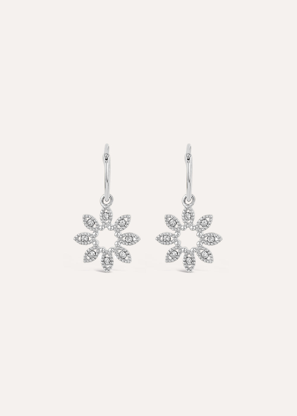 Dinny Hall Jasmine Flower Diamond Drop Earrings