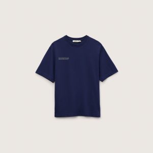Pangaia Mens Midweight T-Shirt—Ocean Navy