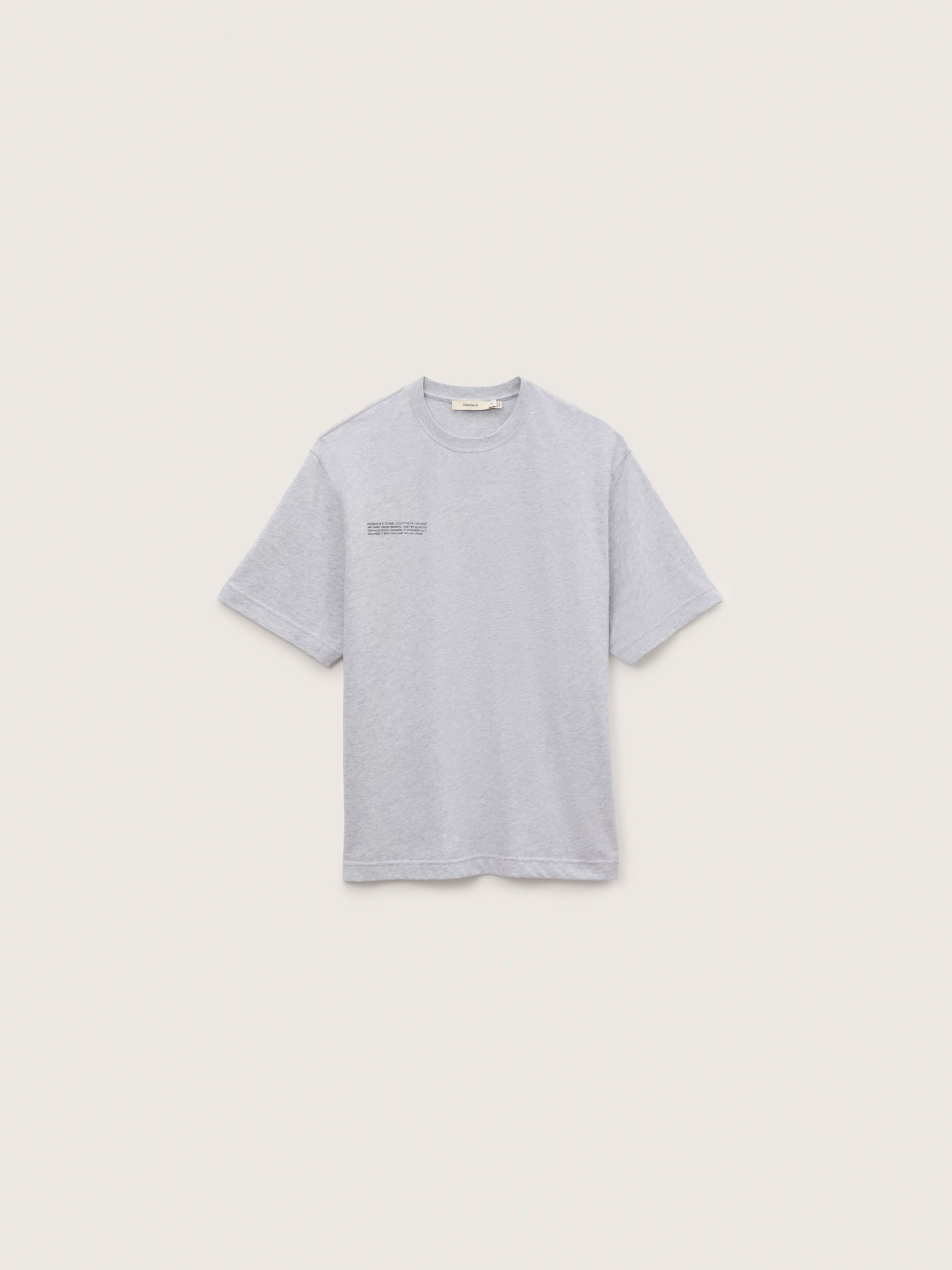Pangaia Mens Midweight T-Shirt—Grey Marl