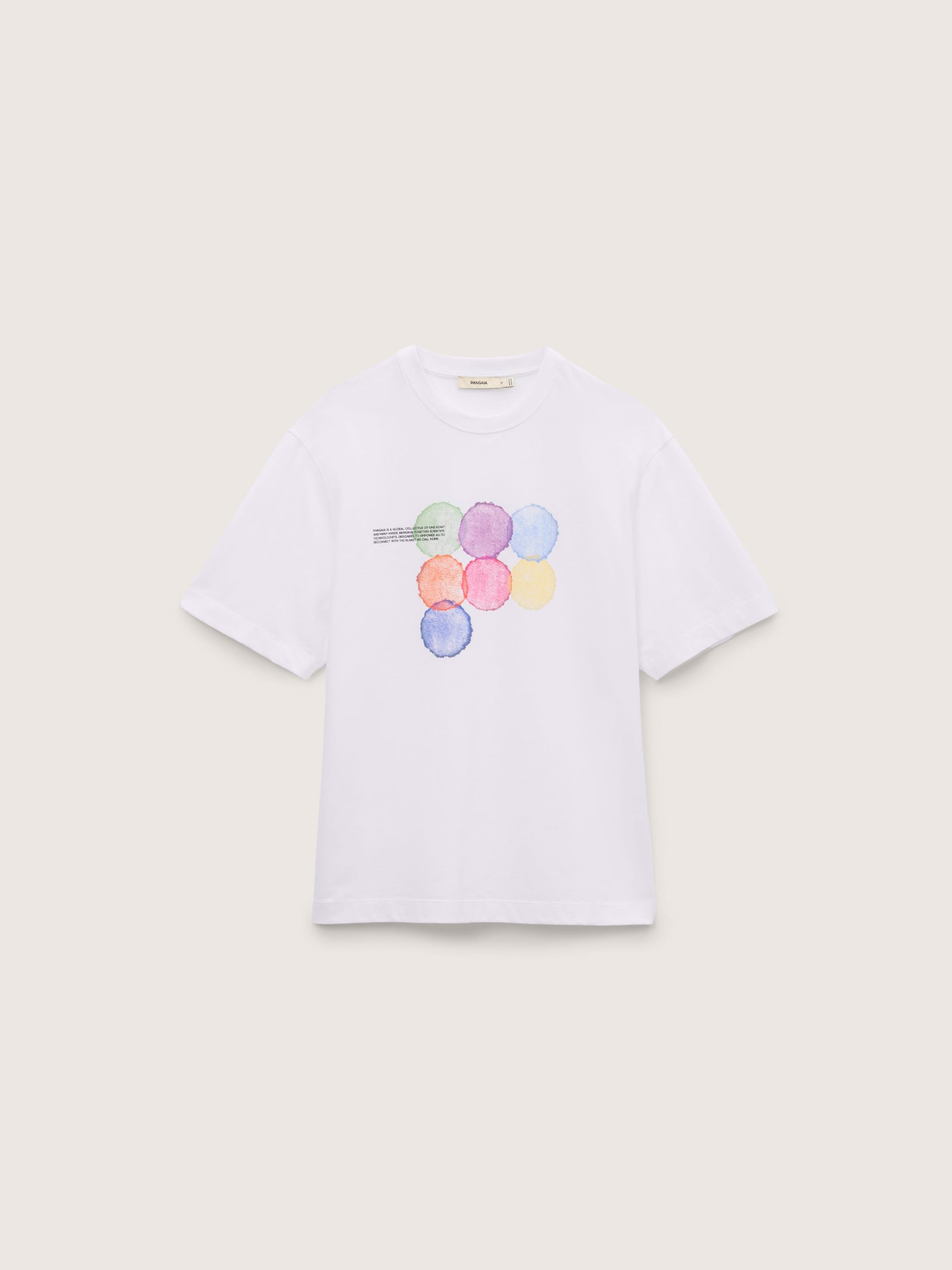 Pangaia Mens Midweight T-Shirt Seven Circles—White