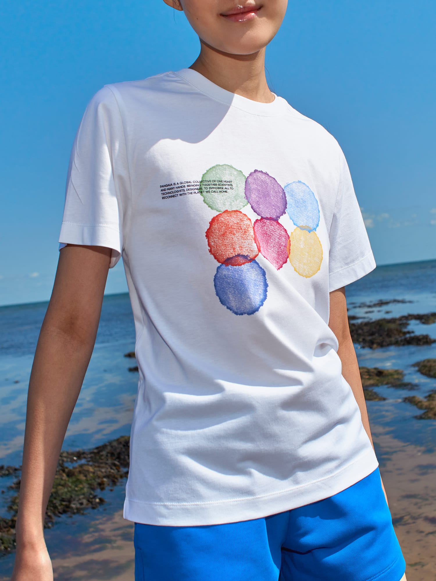 Pangaia Womens Midweight T-Shirt Seven Circles—White