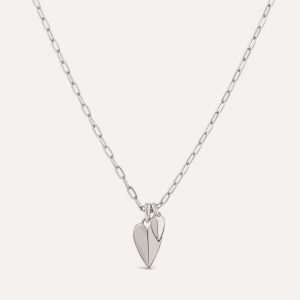 Dinny Hall Folded Heart Duo Charm Pendant Necklace