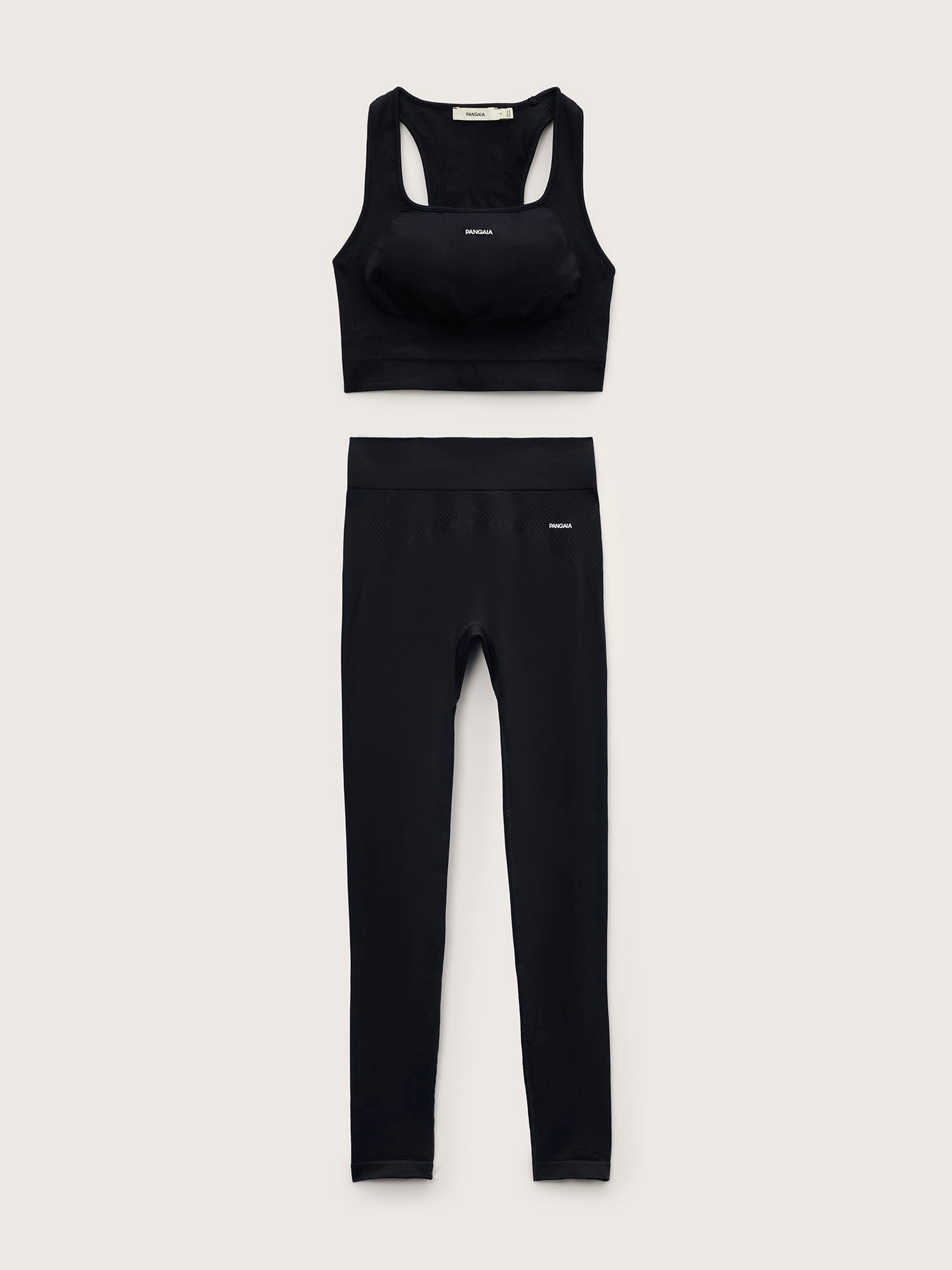 Pangaia Womens Bio-Based Tank Top and Leggings Set—Black