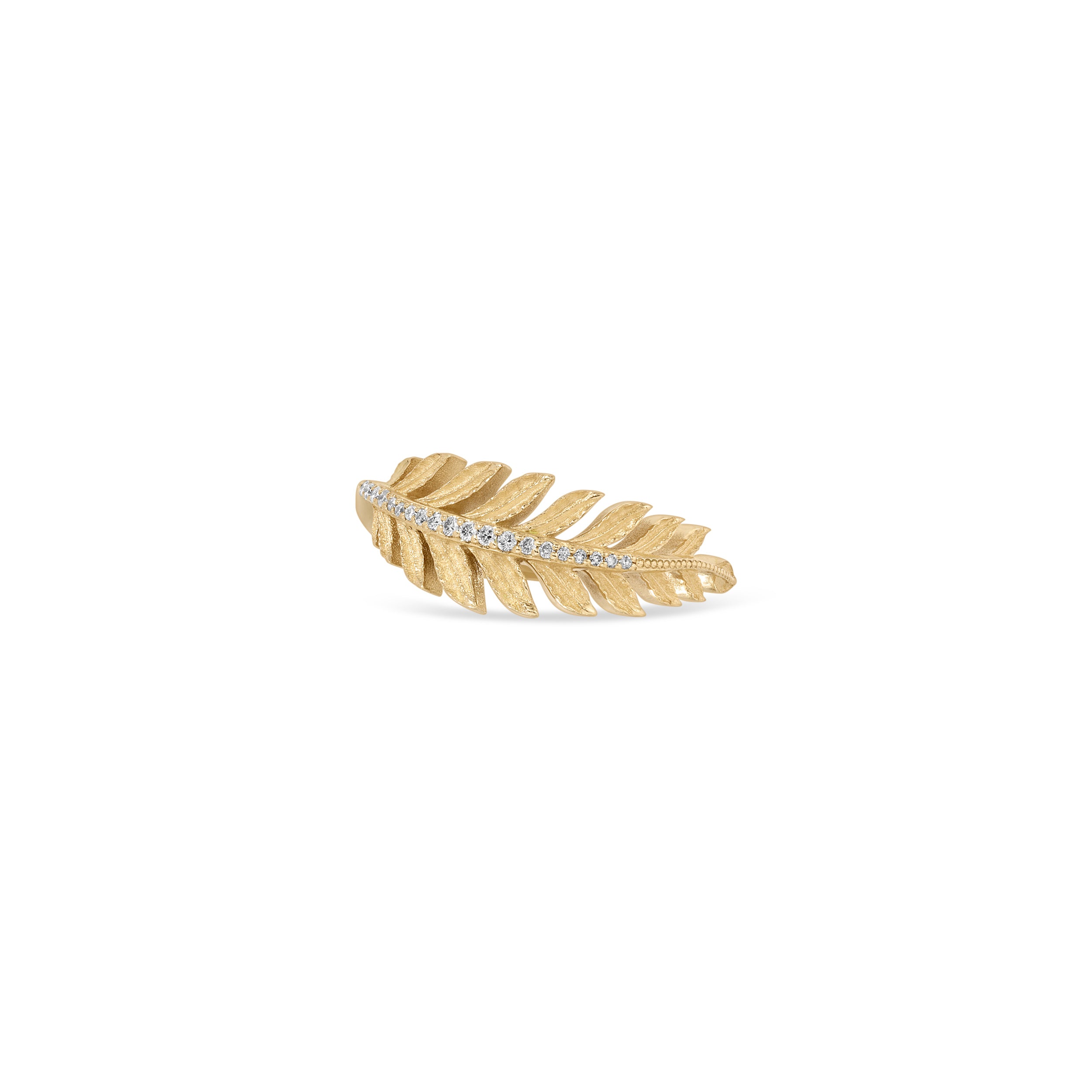 Jacquie Aiche Graduated Pave Center Feather Ring
