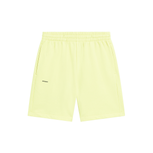 Pangaia Mens 365 Midweight Mid Length Shorts—Soft Lime