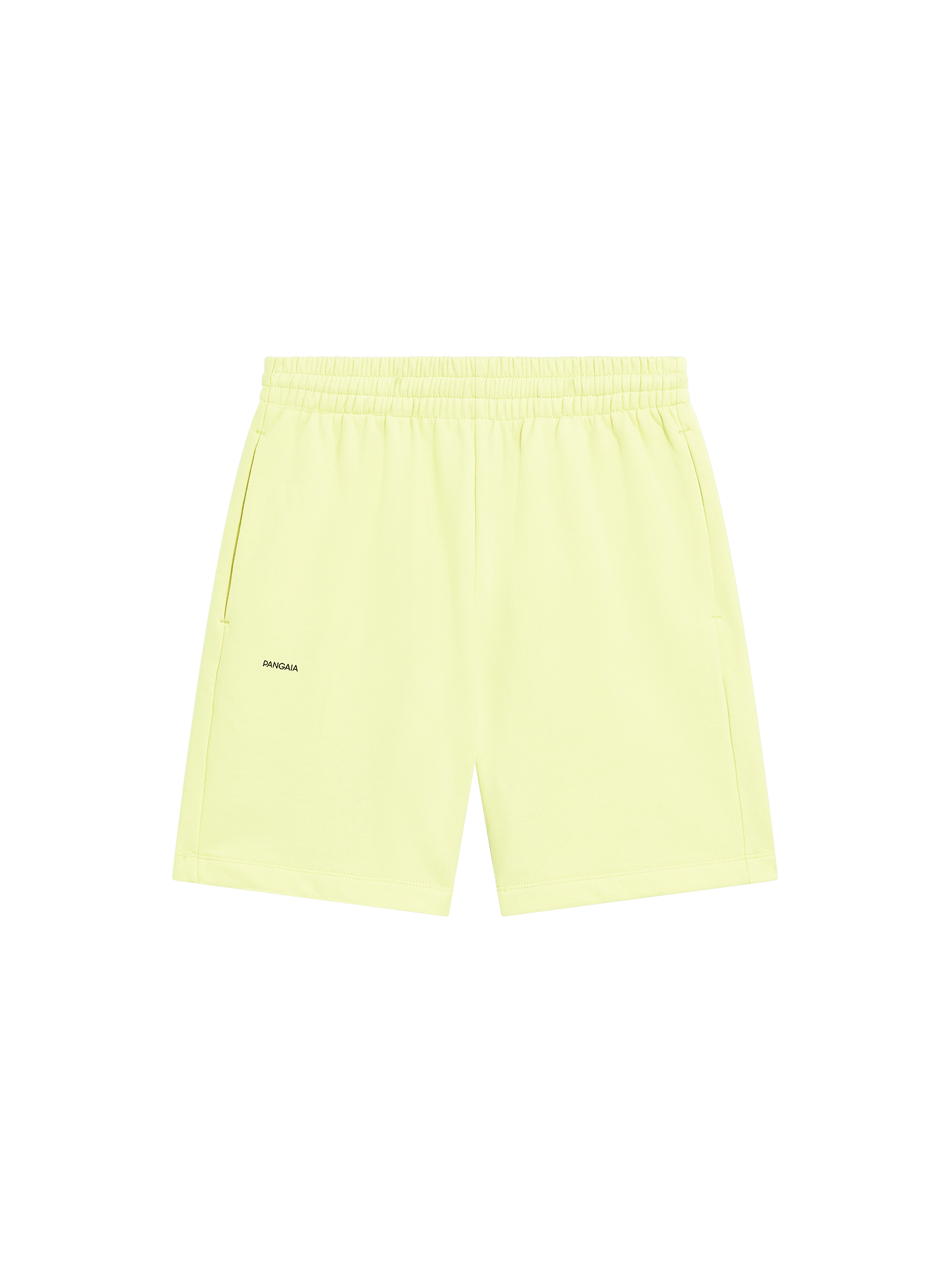 Pangaia Mens 365 Midweight Mid Length Shorts—Soft Lime