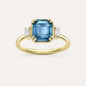 Dinny Hall Mini Mae West Montana Sapphire & Diamond Ring