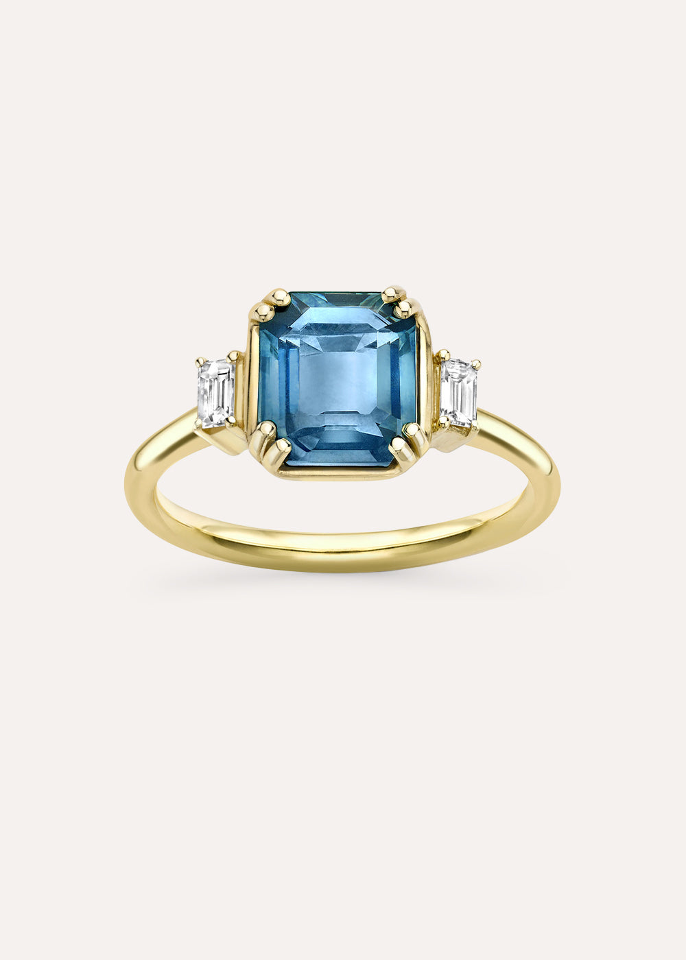Dinny Hall Mini Mae West Montana Sapphire & Diamond Ring
