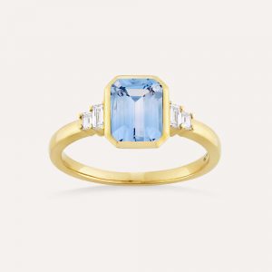 Dinny Hall Mila Light Blue Sapphire & Diamond Ring