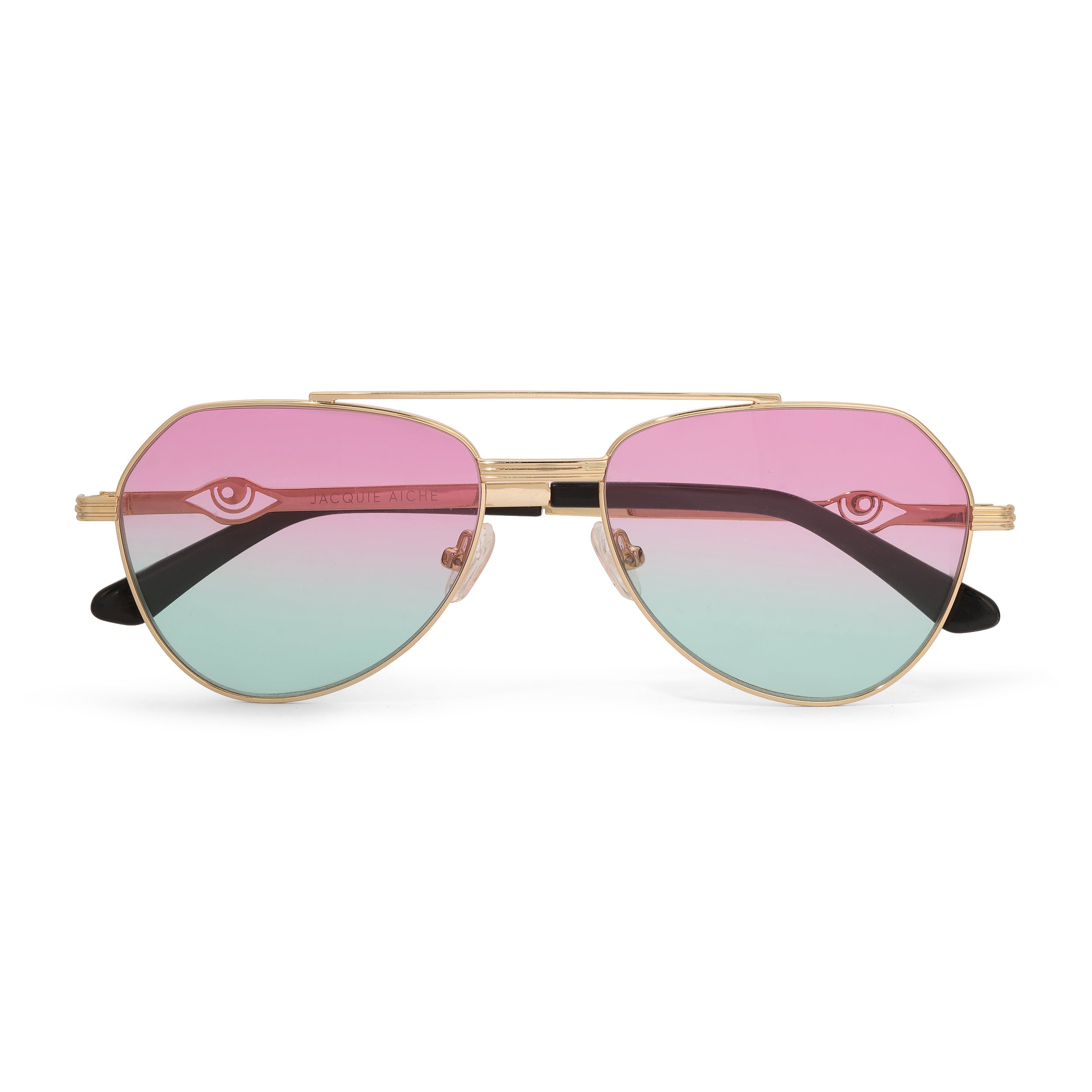 Jacquie Aiche Sacred Gaze Aviator Watermelon Tourmaline Sunglasses