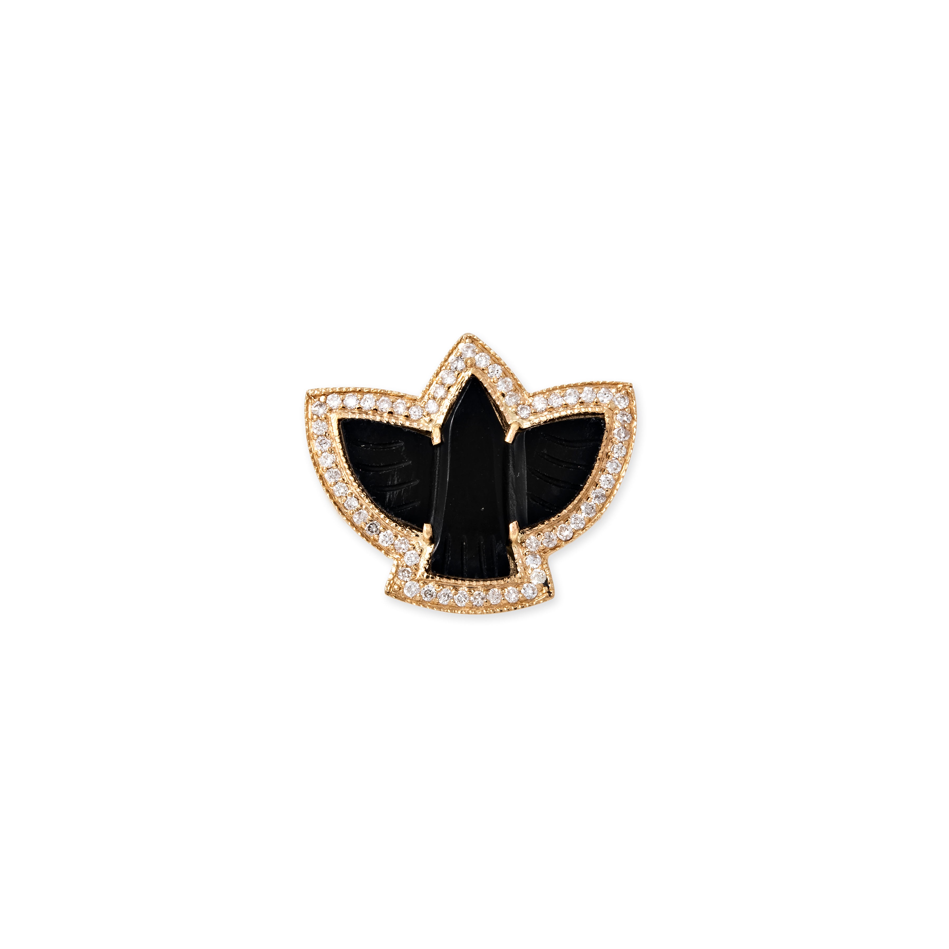 Jacquie Aiche Pavé Baby OnyxThunderbird Ring