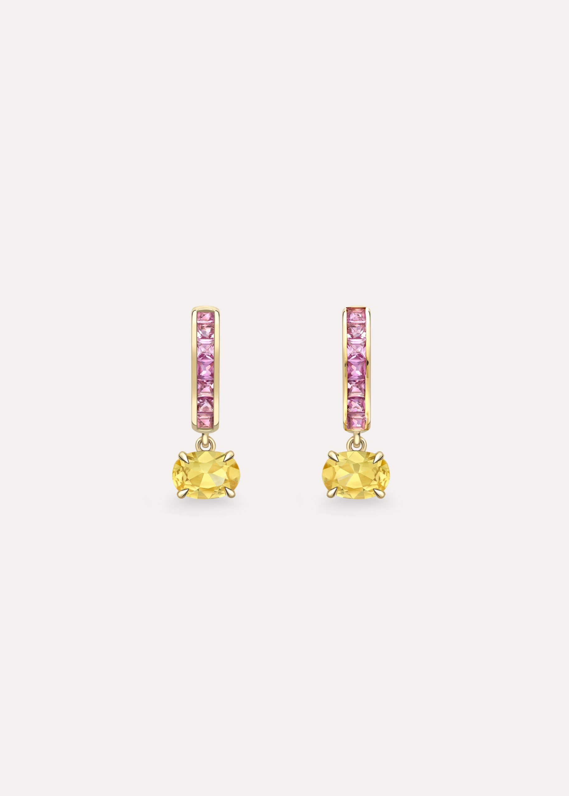 Dinny Hall Brightside Pink Sapphire & Yellow Sapphire Drop Earrings